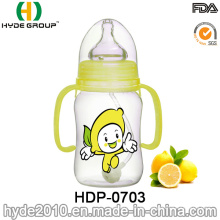 Botella plástica de la alimentación del bebé de 240ml PP BPA (HDP-0703)